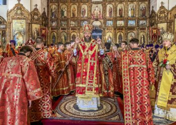Торжественное богослужение в честь небесного покровителя епископа Мичуринского и Моршанского Гермогена. 28.06.2022