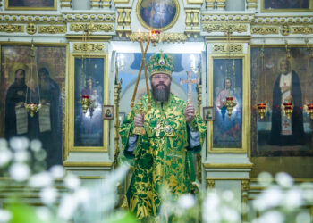 Митрополит Феодосий в день памяти преподобного Серафима Саровского совершил Божественную литургию в Покровском соборе 15.01.2023