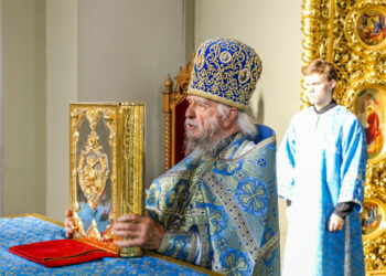 В день памяти святых благоверных князей Петра и Февронии состоялись проводы чудотворной Вышенской иконы Божией Матери